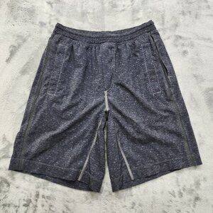 Lululemon Shorts Mens S Gray Herringbone Pace Breaker 9" Pull On Zip Pocket Gym